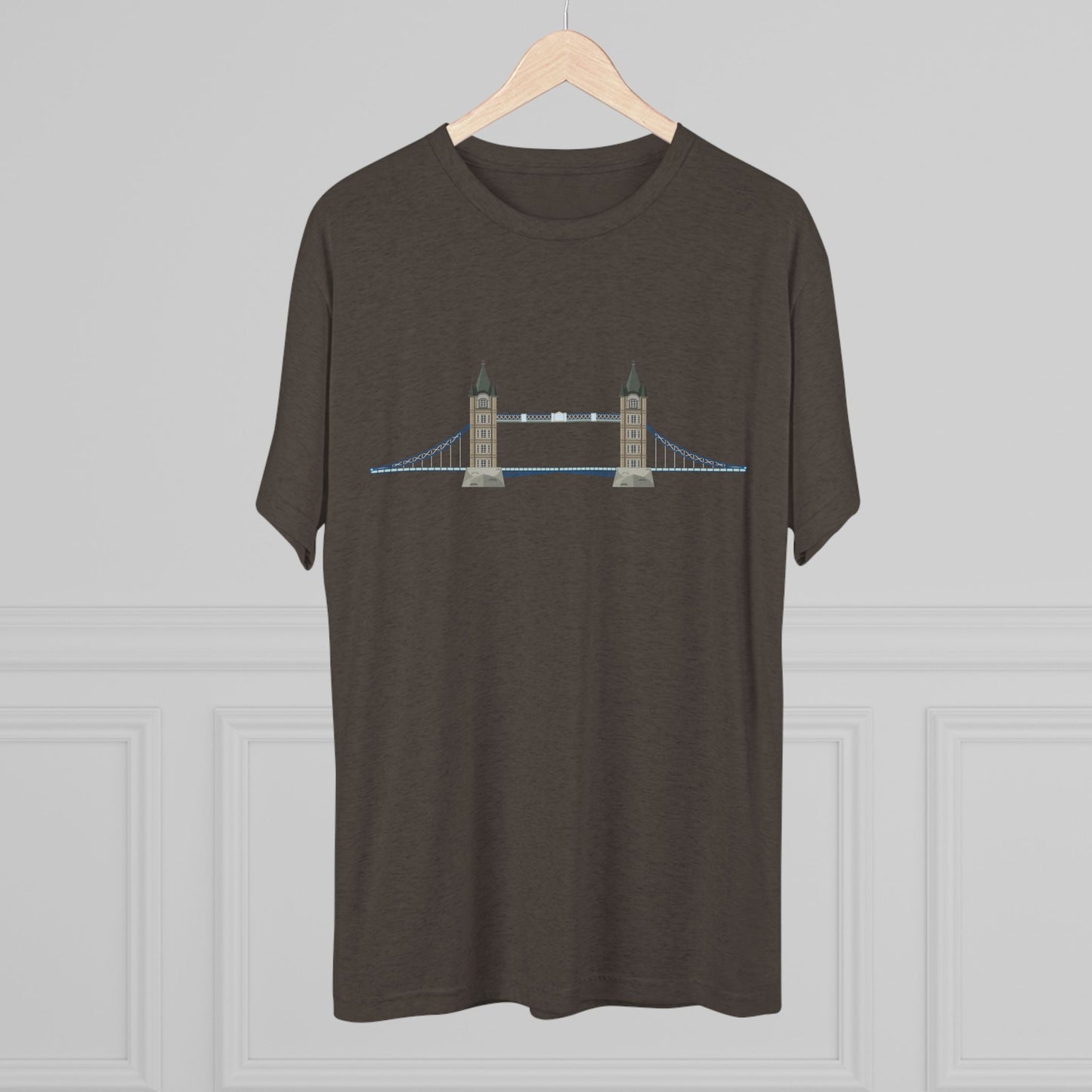 Tower Bridge - Iconic London Trendy Unisex Tri-Blend Crew Tee