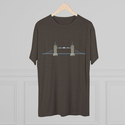 Tower Bridge - Iconic London Trendy Unisex Tri-Blend Crew Tee