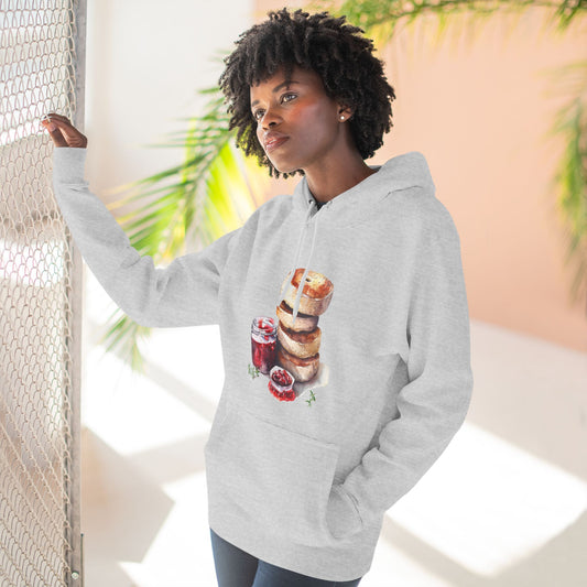 Three-Panel Fleece Hoodie -