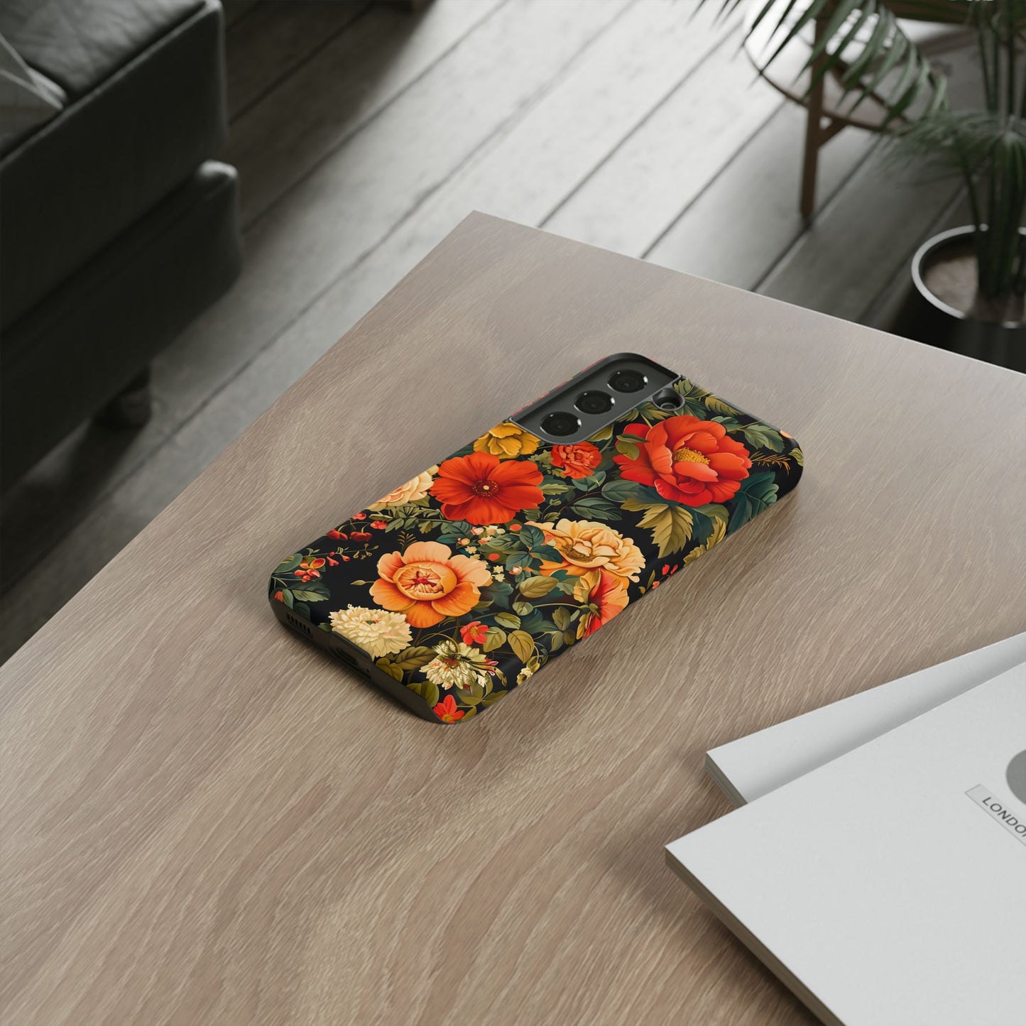 Floral Phone Case, Tough Cases, Decorative Tech Accessories, Gift for Her, Nature Lover Gift, Boho Style Case, Spring Floral Cover