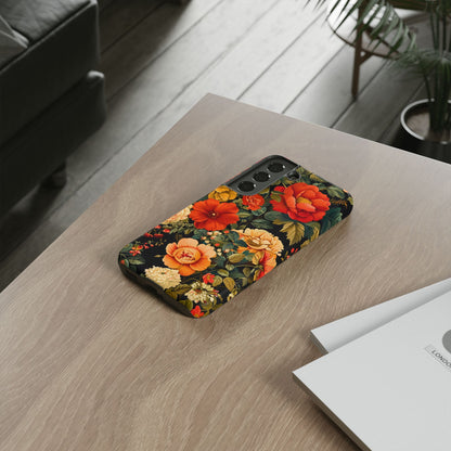 Floral Phone Case, Tough Cases, Decorative Tech Accessories, Gift for Her, Nature Lover Gift, Boho Style Case, Spring Floral Cover