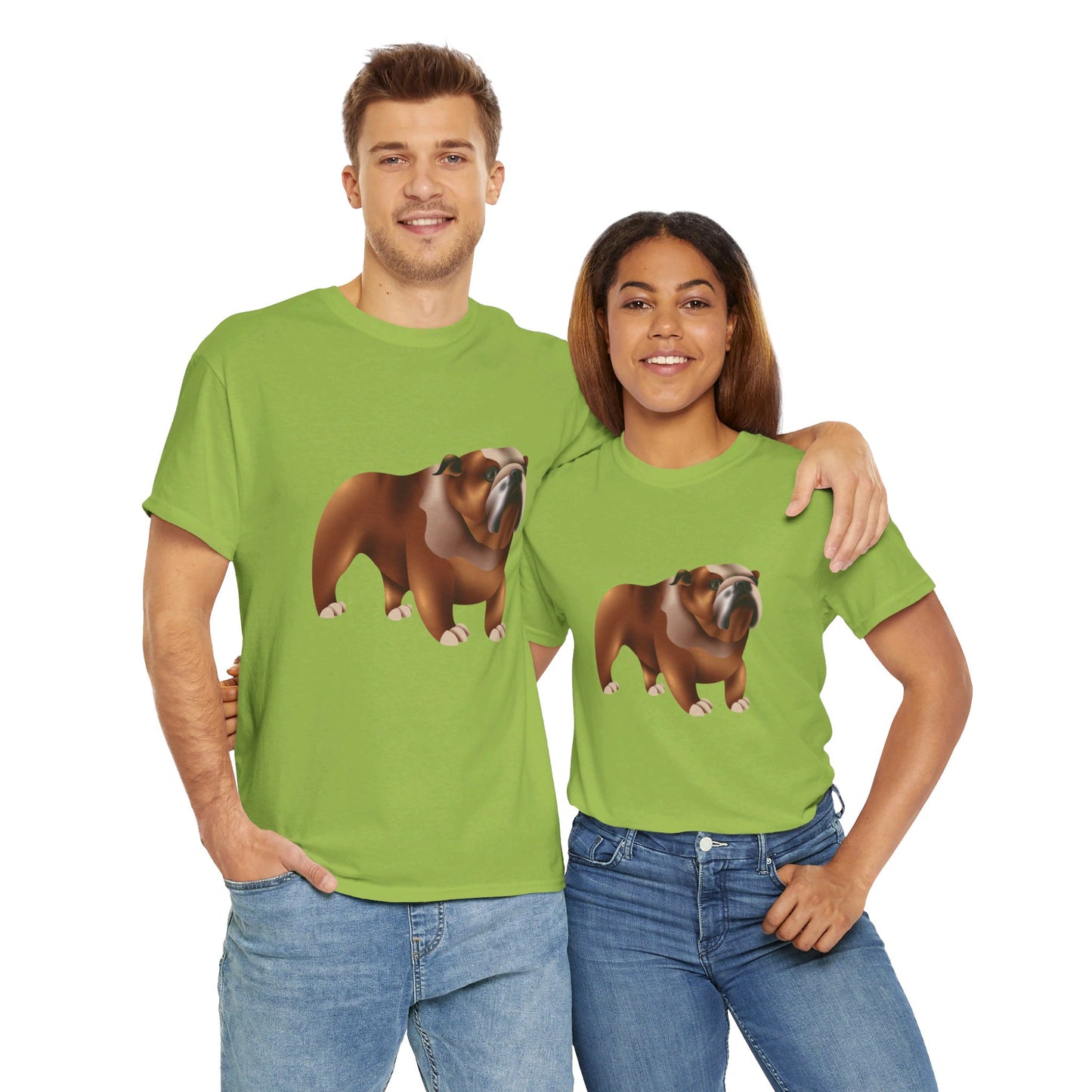 Adorable British Dog Relaxed Unisex Heavy Cotton T-Shirt