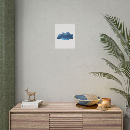 Blue Cloud Art Print, Minimalist Wall Decor, Kids Room Wall Art, Nursery Poster, Aesthetic Home Decor, Modern Art Print