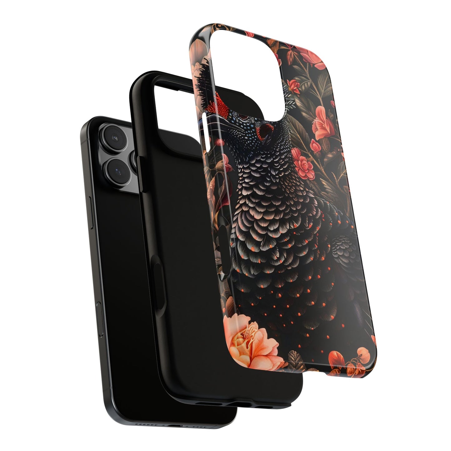 Tough Cases: Floral Design Phone Case, Stylish Protection for Your Phone, Unique Gift for Bird Lovers, Vibrant Floral Art, [...]