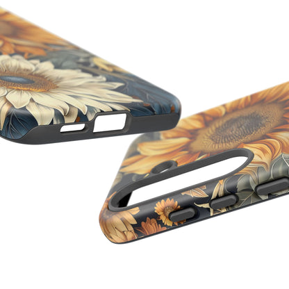 Floral Phone Case for Tough Cases, Sunflower Design, Nature Lover Gift, Birthday Present, Eco-Friendly Accessories, Summer Vibes