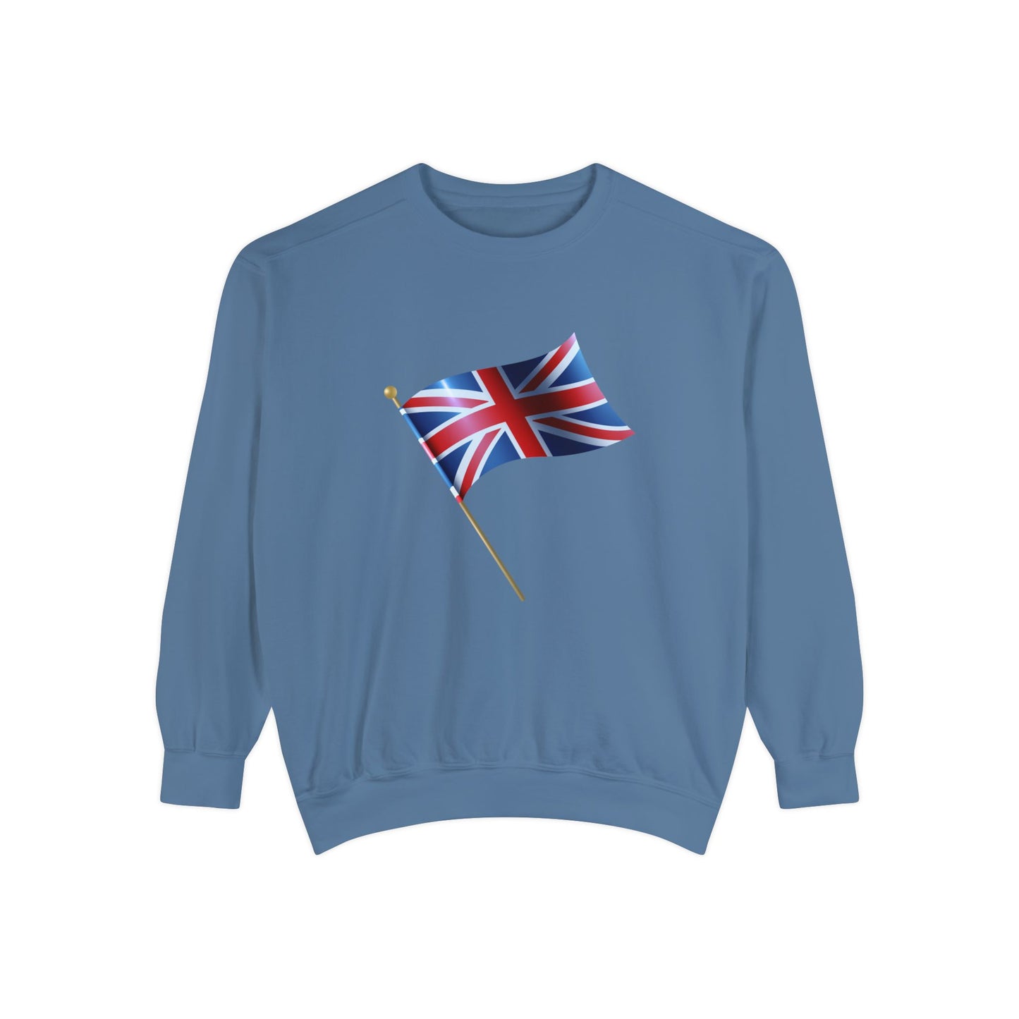 Unisex Garment-Dyed Sweatshirt - Classic UK Flag