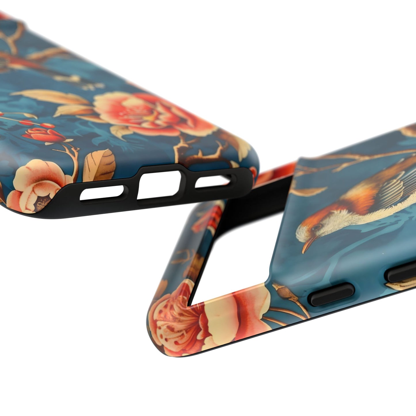Bird & Floral Phone Case, Tough Cases for Nature Lovers, Gift for Her, Customizable Design, Vibrant Tech Accessories