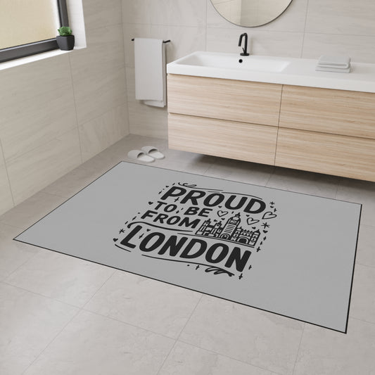 Proud London Floor Mat, Home Decor, Entryway Mat, Gifts for London Lovers, UK Pride, Personalized Floor Rug