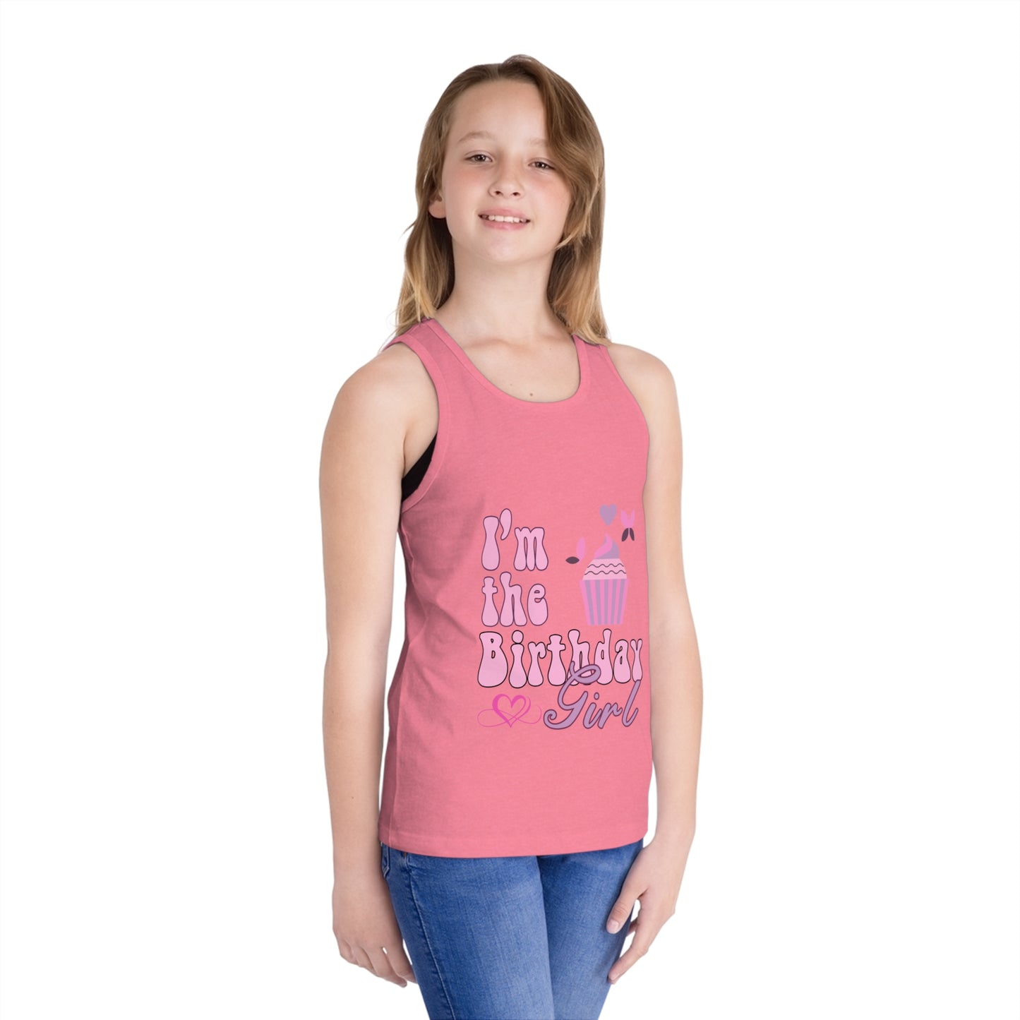 Birthday Girl Jersey Tank Top for Kids