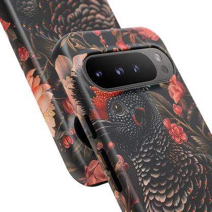 Tough Cases: Floral Design Phone Case, Stylish Protection for Your Phone, Unique Gift for Bird Lovers, Vibrant Floral Art, [...]