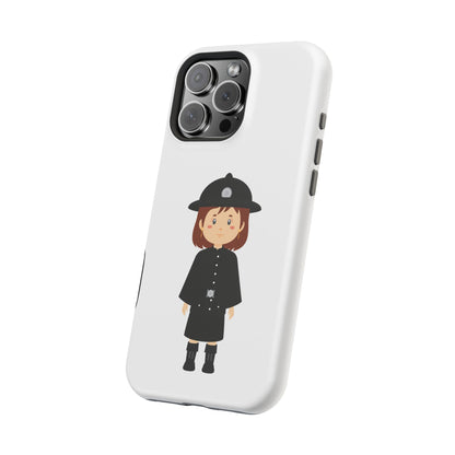 Cute Police Officer Magnetic Tough Case for iPhone, Gift for Police Lovers, Kid's Phone Case, Durable Protector, Fun Design