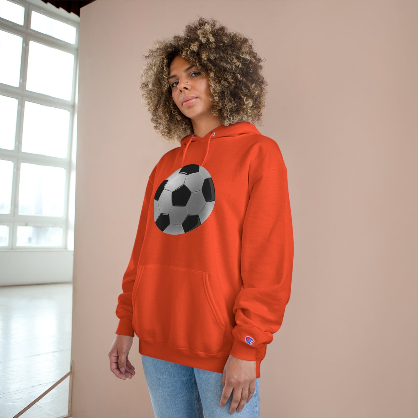 Dynamic Football Design - Sports Passion and Energeic Champion Hoodie