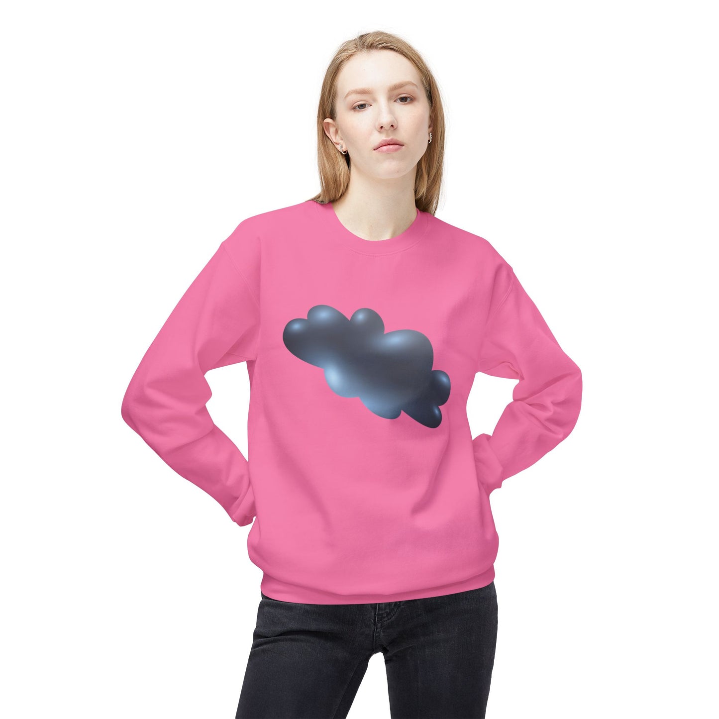 Unisex Midweight Softstyle Fleece Crewneck Sweatshirt - Serene Cloudscape
