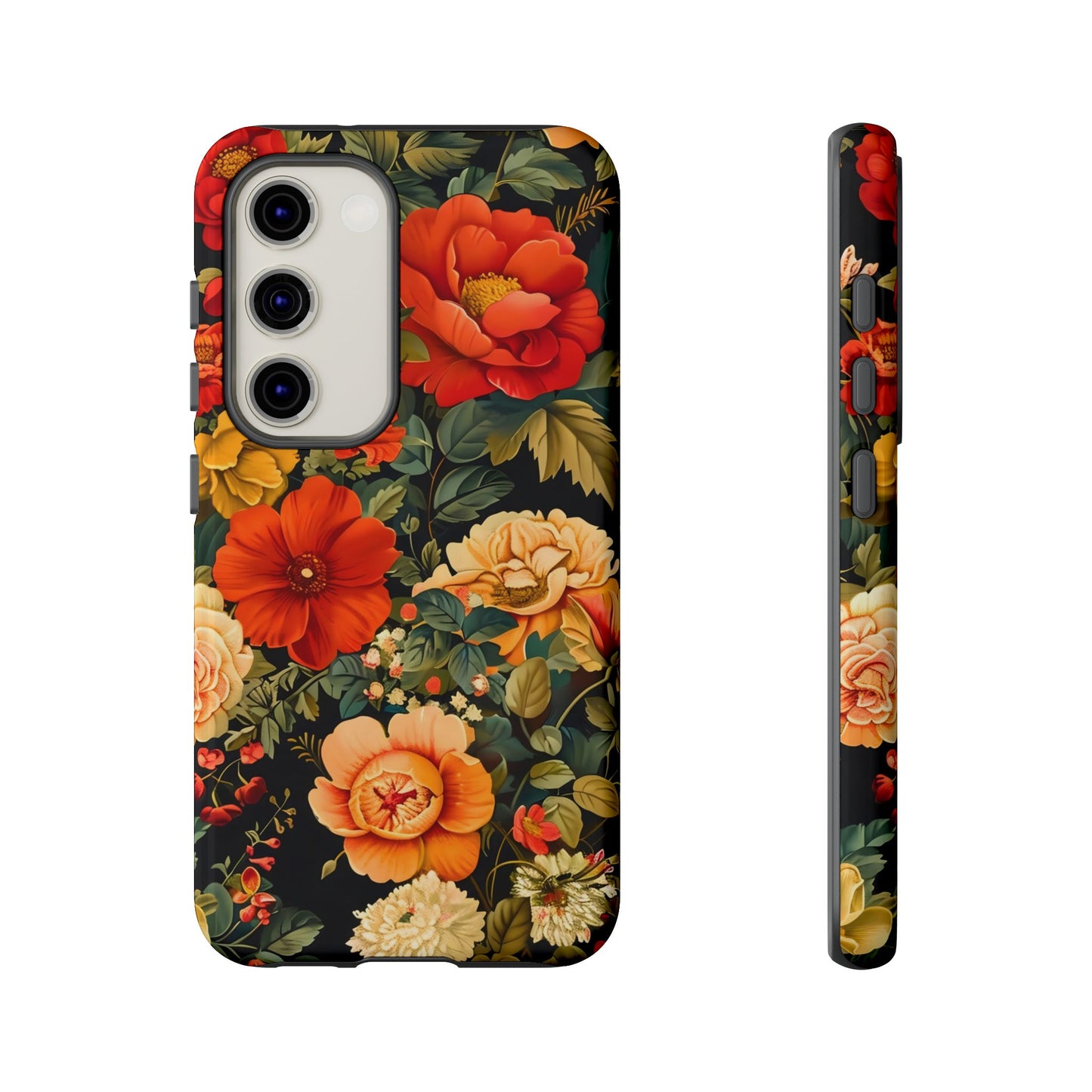 Floral Phone Case, Tough Cases, Decorative Tech Accessories, Gift for Her, Nature Lover Gift, Boho Style Case, Spring Floral Cover