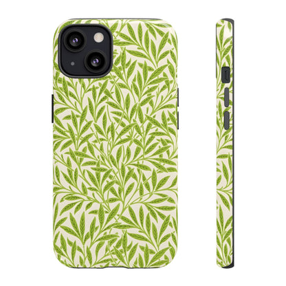 Green Leaf iPhone Case, Tough Cases, Botanical Phone Protection, Eco-Friendly Cover, Nature Lover Gift, Trendy Cell Phone Accessory
