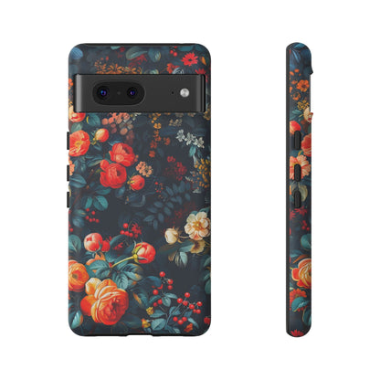 Floral Phone Case, Tough Cases for Protection, Vibrant Floral Design, Chic Gift for Her, Stylish Accessories