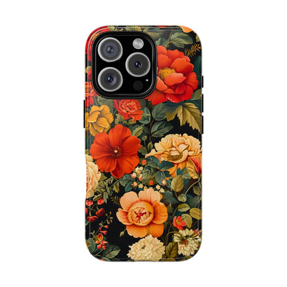 Floral Phone Case, Tough Cases, Decorative Tech Accessories, Gift for Her, Nature Lover Gift, Boho Style Case, Spring Floral Cover
