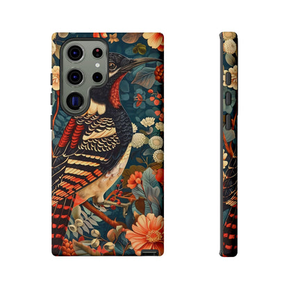 Nature-Inspired Phone Case with Floral Art, Tough Phone Cover, Protective Case, Gift for Nature Lovers, Unique Phone Accessory