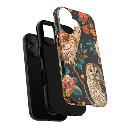 Owl Phone Case with Floral Design, Tough Phone Cover for Nature Lovers, Gift for Bird Enthusiasts, Stylish Protection for Smartphones, [...]