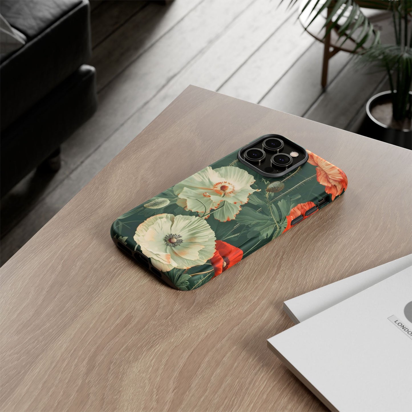 Floral Phone Case - Tough Cases, Botanical Design, Gift for Friends, Trendy Mobile Cover, Personalized Phone Accessory