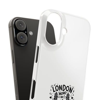 London-Themed Phone Case | Slim Phone Cases, Travel Accessories, Gift for London Lovers, Unique Phone Cover, Fun Design, Typography Art