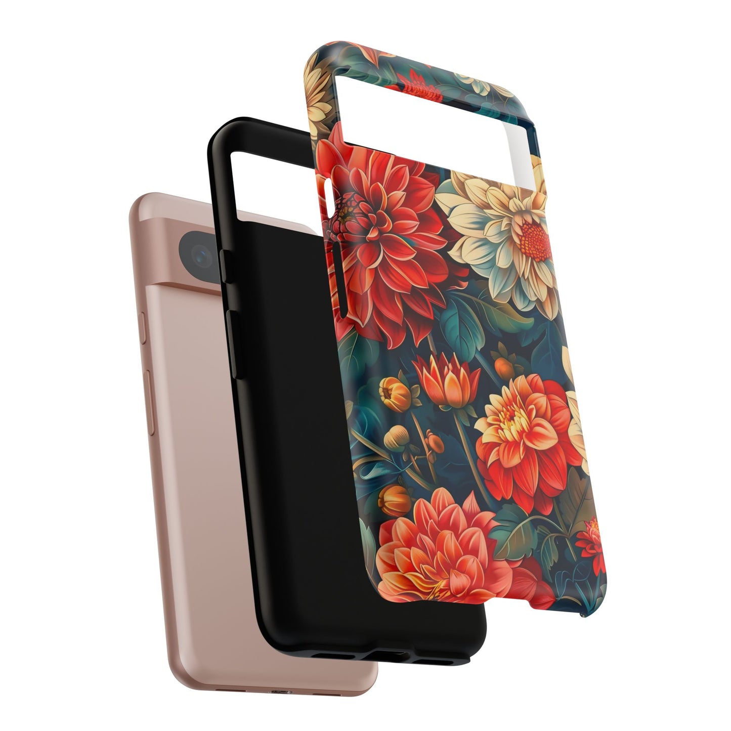 Floral Phone Case - Vibrant Tough Cases, Stylish Floral Cell Phone Cover, Gift for Her, Trendy Phone Accessory, Flower Design