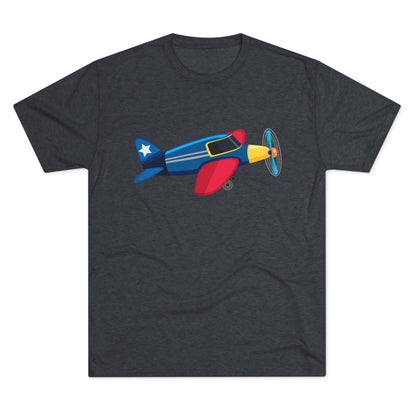 Vintage Airplane Illustration - Retro Aviation Cozy Unisex Tri-Blend Crew Tee