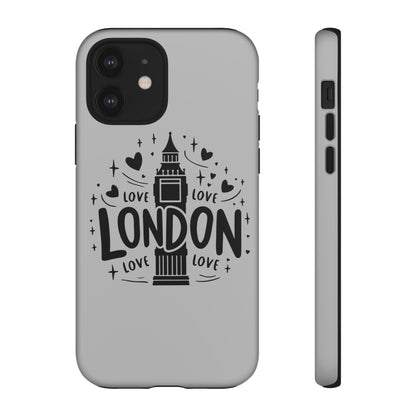 London Love Phone Case, Tough Cases, Stylish Phone Accessories, Unique Gift for Travelers, London Souvenir, Love Design