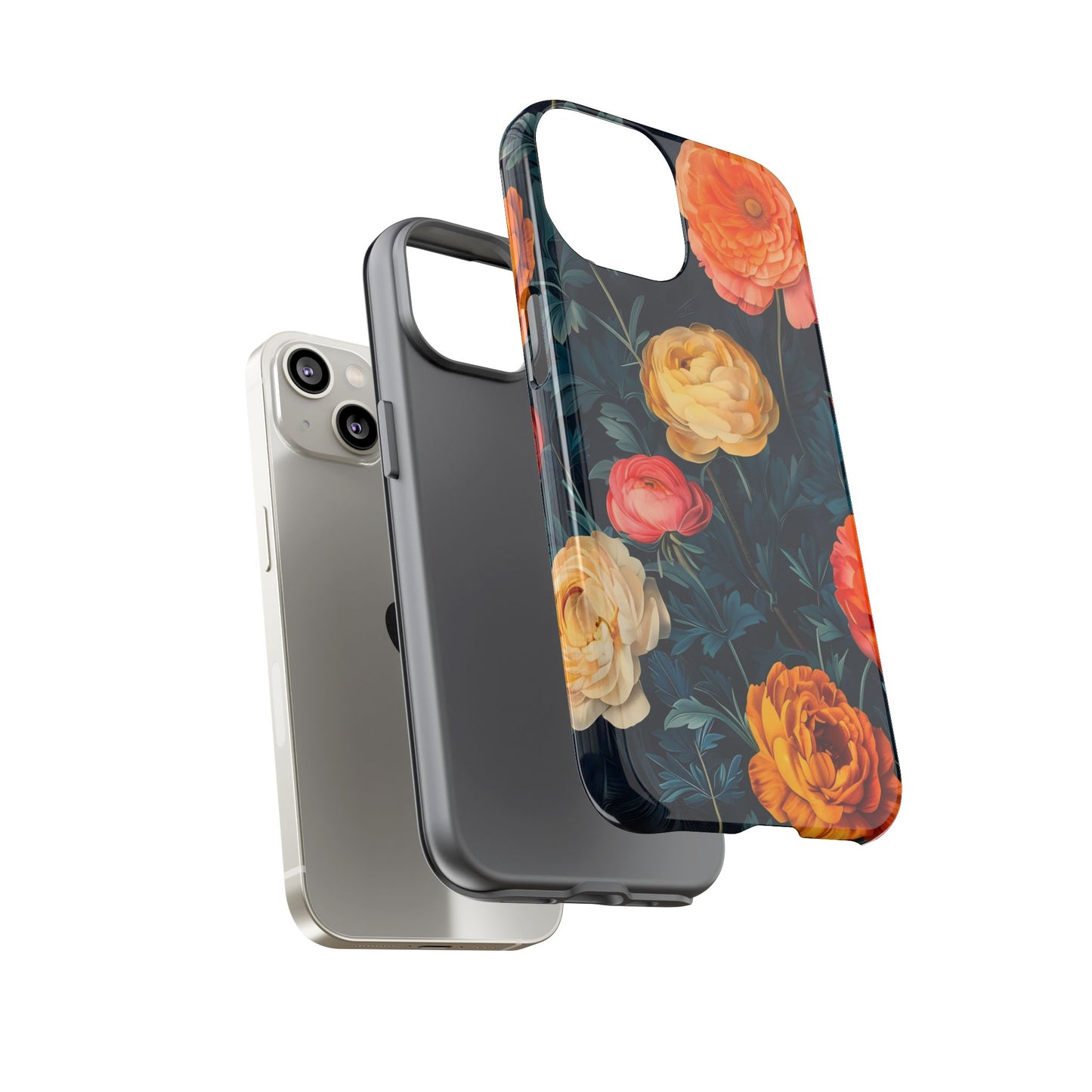 Floral Phone Case - Tough Cases, Stylish Protection, Gift for Flower Lovers, Customizable Cover, Floral Design Mobile Accessory