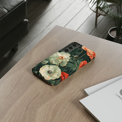 Floral Phone Case - Tough Cases, Botanical Design, Gift for Friends, Trendy Mobile Cover, Personalized Phone Accessory