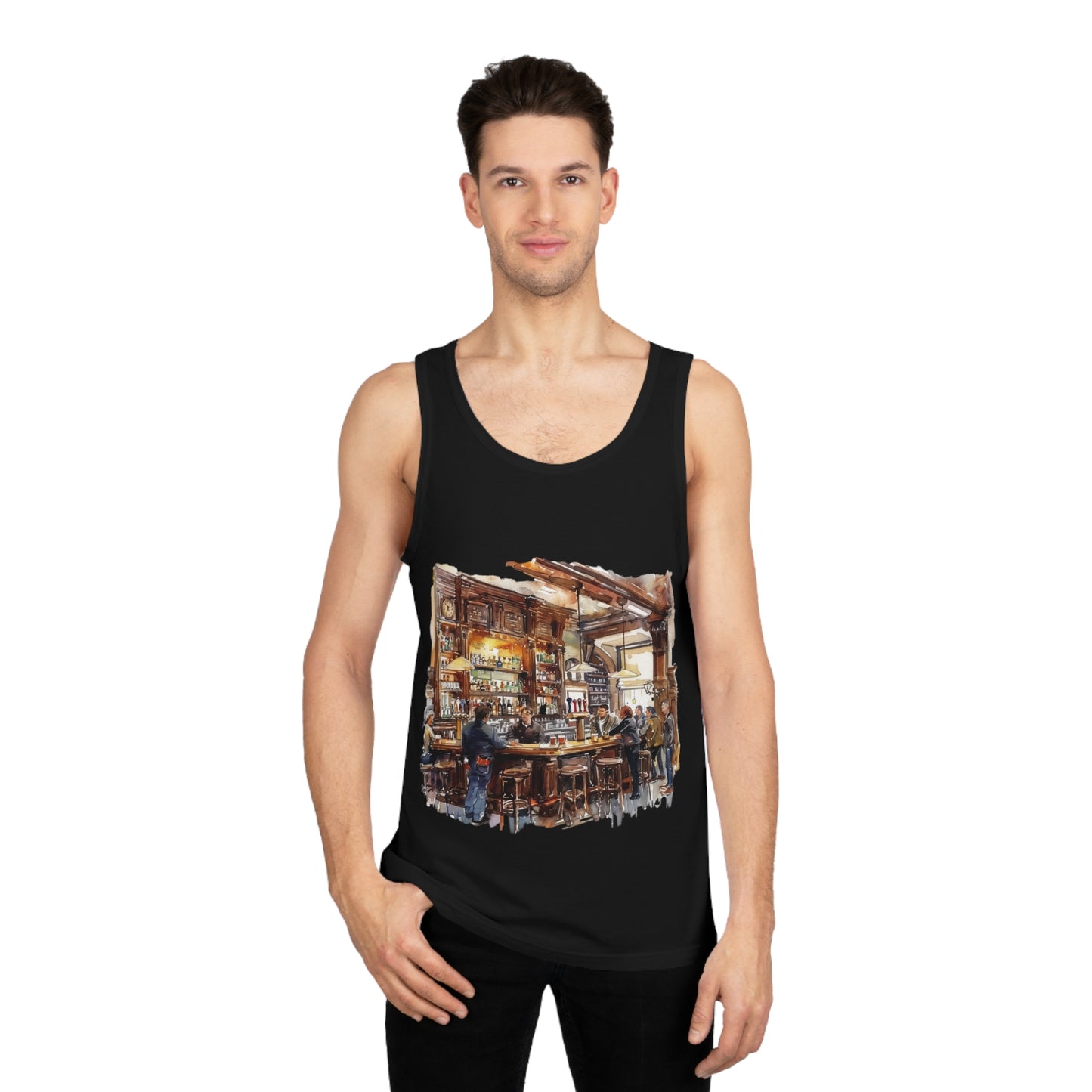 Unisex Softstyle™ Tank Top - British Pub - Warmth & Charm