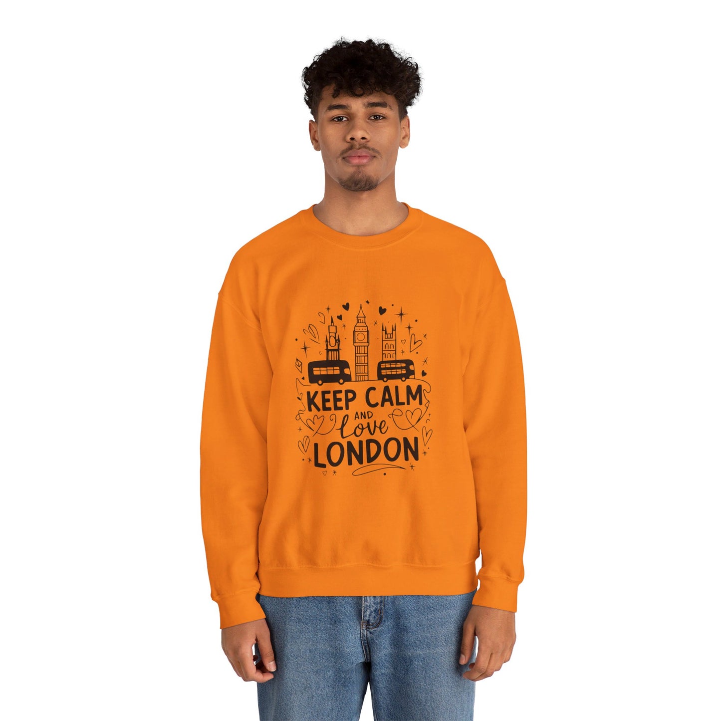 Unisex Heavy Blend™ Crewneck Sweatshirt Trendy - Keep Calm and love London