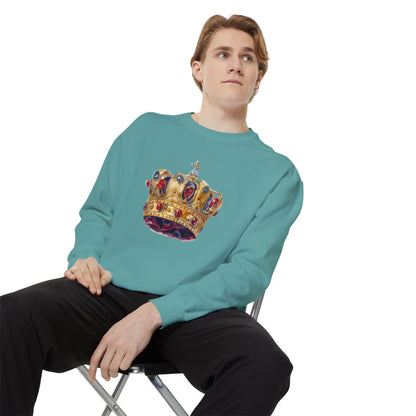 Unisex Garment-Dyed Sweatshirt Trendy - British Royal Crown