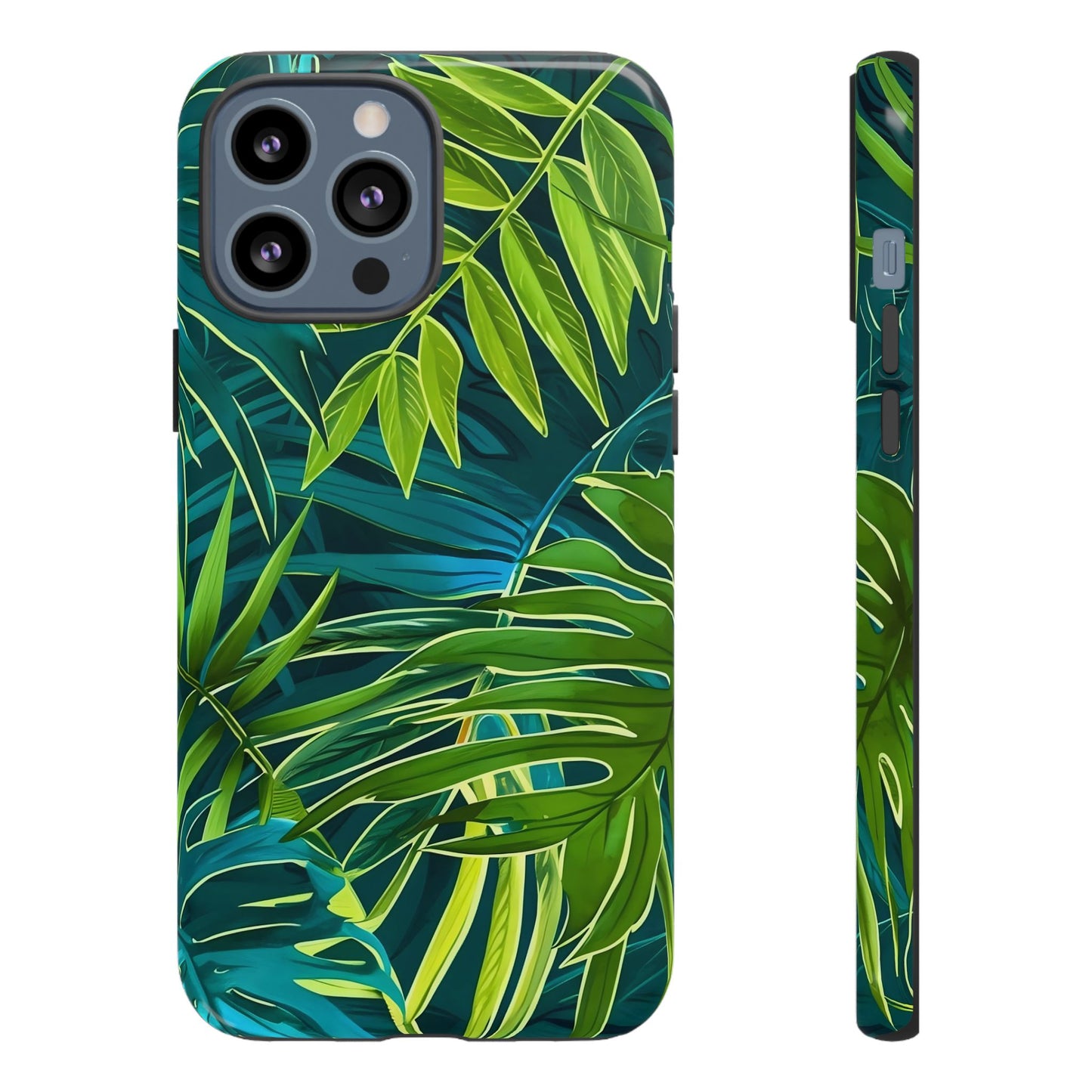 Tropical Phone Case - Durable Green Leaf Design, Eco-Friendly Gift, Trendy Accessory, Nature Lover's Case, Summer Vibes