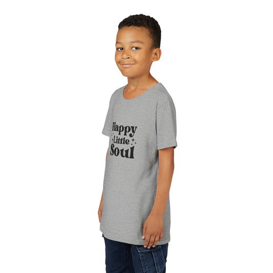 Youth Short Sleeve Tee - Happy Little Soul Spreading Joy Wherever They Go - Comfortable Kids T-Shirt for Everyday Wear