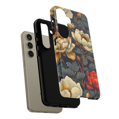 Floral Phone Case - Tough Cases, Stylish Mobile Cover, Flower Design, Holiday Gift, Trendy Accessory, Eco-Friendly Case