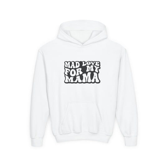 Youth Heavy Blend Hooded Sweatshirt - 'Mad Love For My Mama'