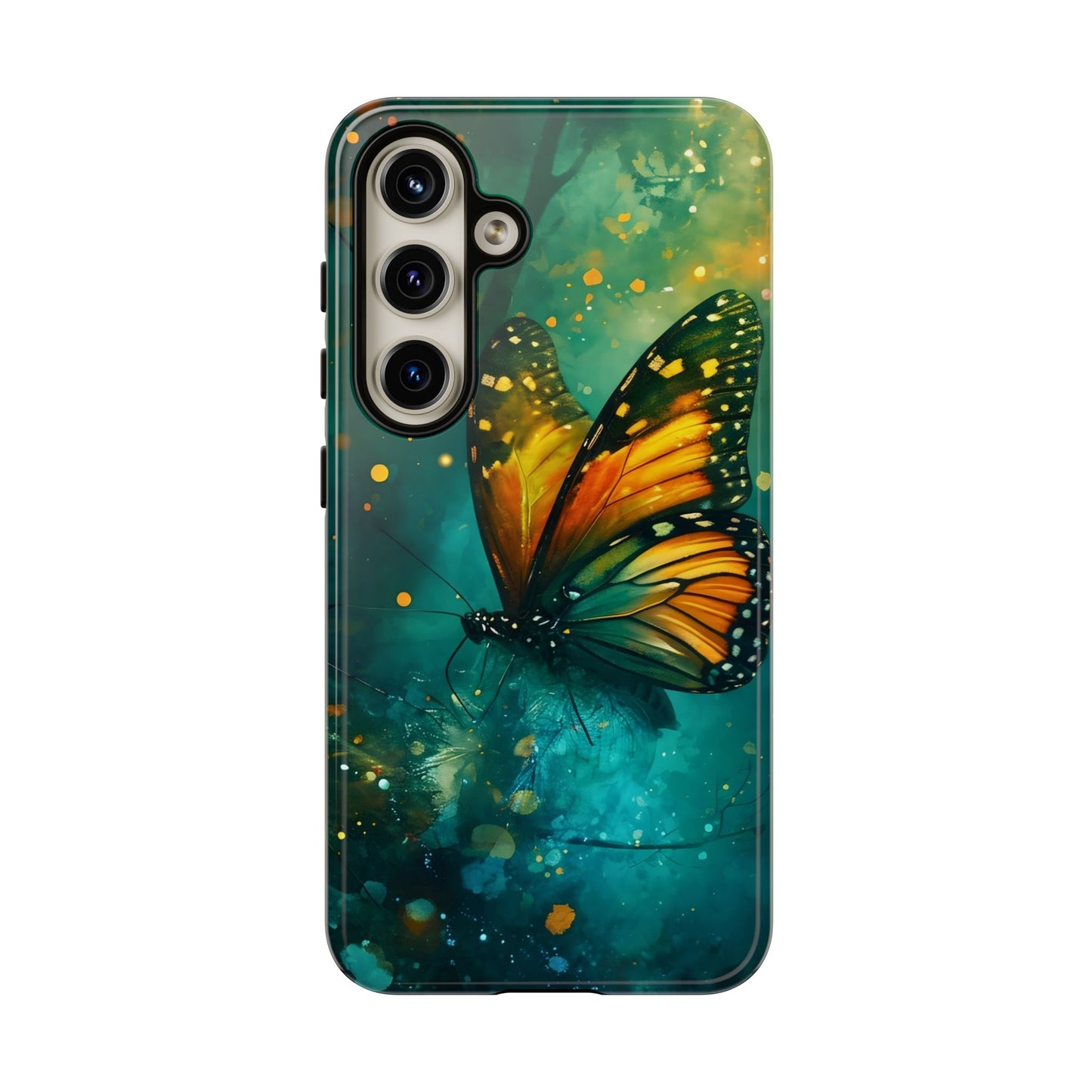 Colorful Butterfly Phone Case, Tough Cases for iPhone and Samsung, Cute Tech Accessories, Nature Lovers Gift, Vibrant Floral Design
