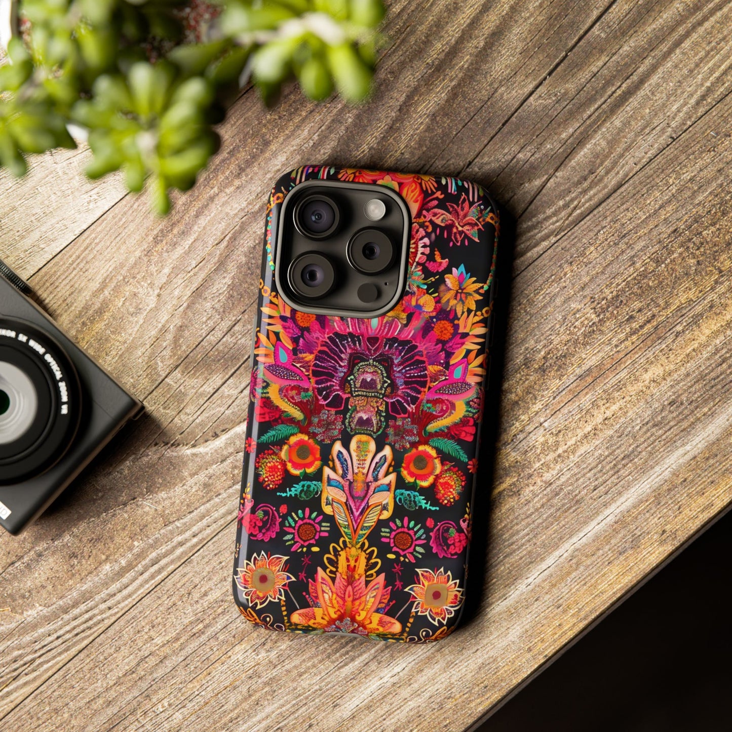 Colorful Floral Phone Case, Tough Cases, Unique Phone Cover, Boho Style Accessory, Gift for Her, Trendy Smartphone Protection
