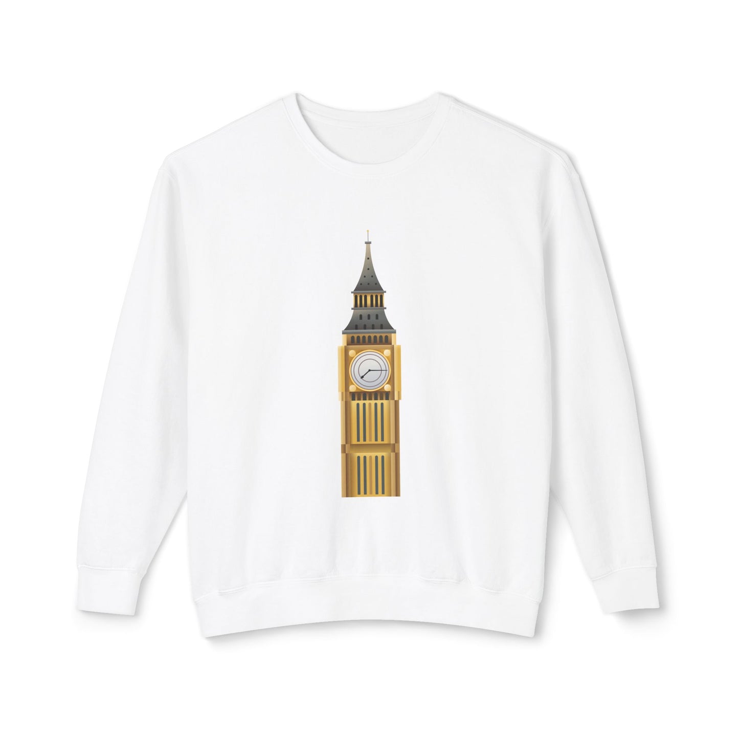 Unisex Lightweight Crewneck Sweatshirt Trendy - Iconic Big Ben Clock Tower