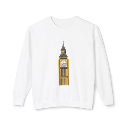 Unisex Lightweight Crewneck Sweatshirt Trendy - Iconic Big Ben Clock Tower
