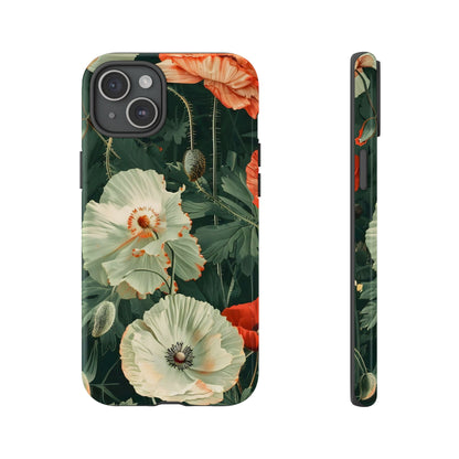 Floral Phone Case - Tough Cases, Botanical Design, Gift for Friends, Trendy Mobile Cover, Personalized Phone Accessory