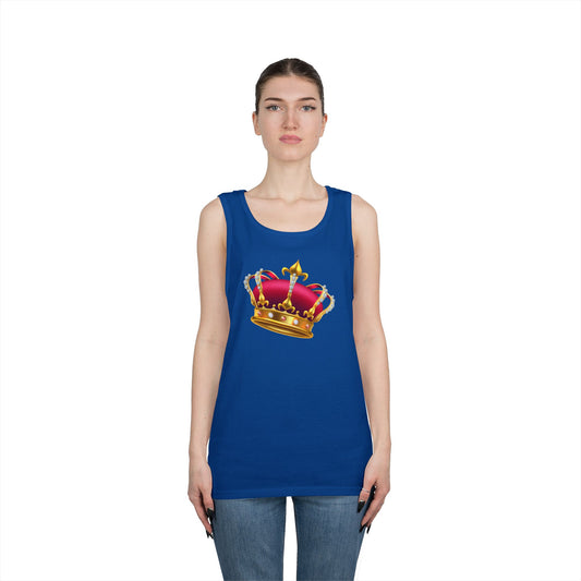 Unisex Heavy Cotton Tank Top - British Royal Crown Design - Iconic Symbol of Monarchy