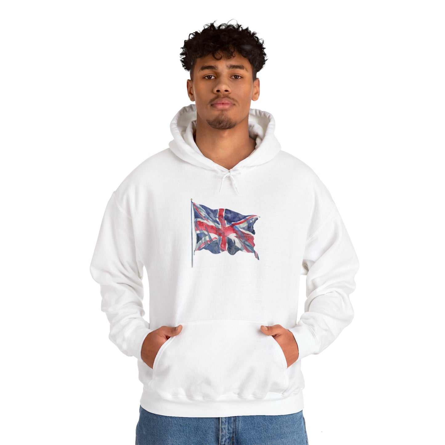 Unisex Heavy Blend™ Hooded Sweatshirt - Union Jack Pride: UK Flag Design