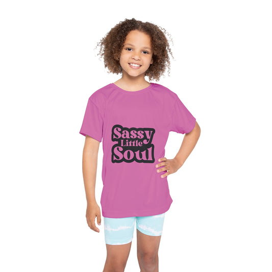 Kids Sports Jersey - Cute Sassy Little Soul Sublimation Graphic - Fun Athletic Tee for Young Trendsetters