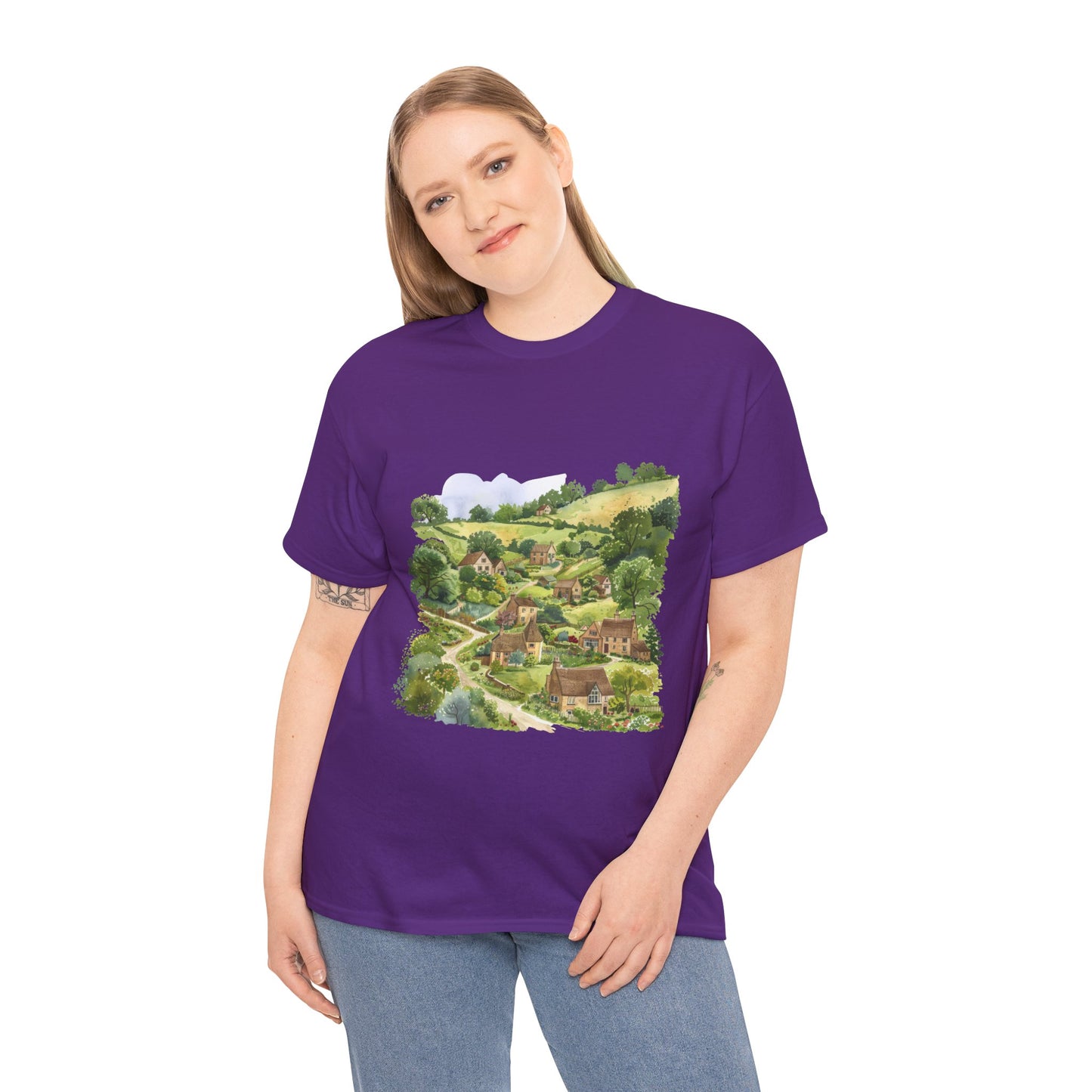Unisex Heavy Cotton Tee - England Aesthetics - Embracing Classic British Charm and Style