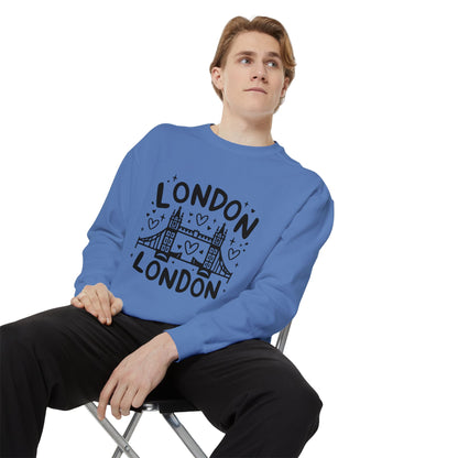 Unisex Garment-Dyed Sweatshirt Durable - Peaceful London