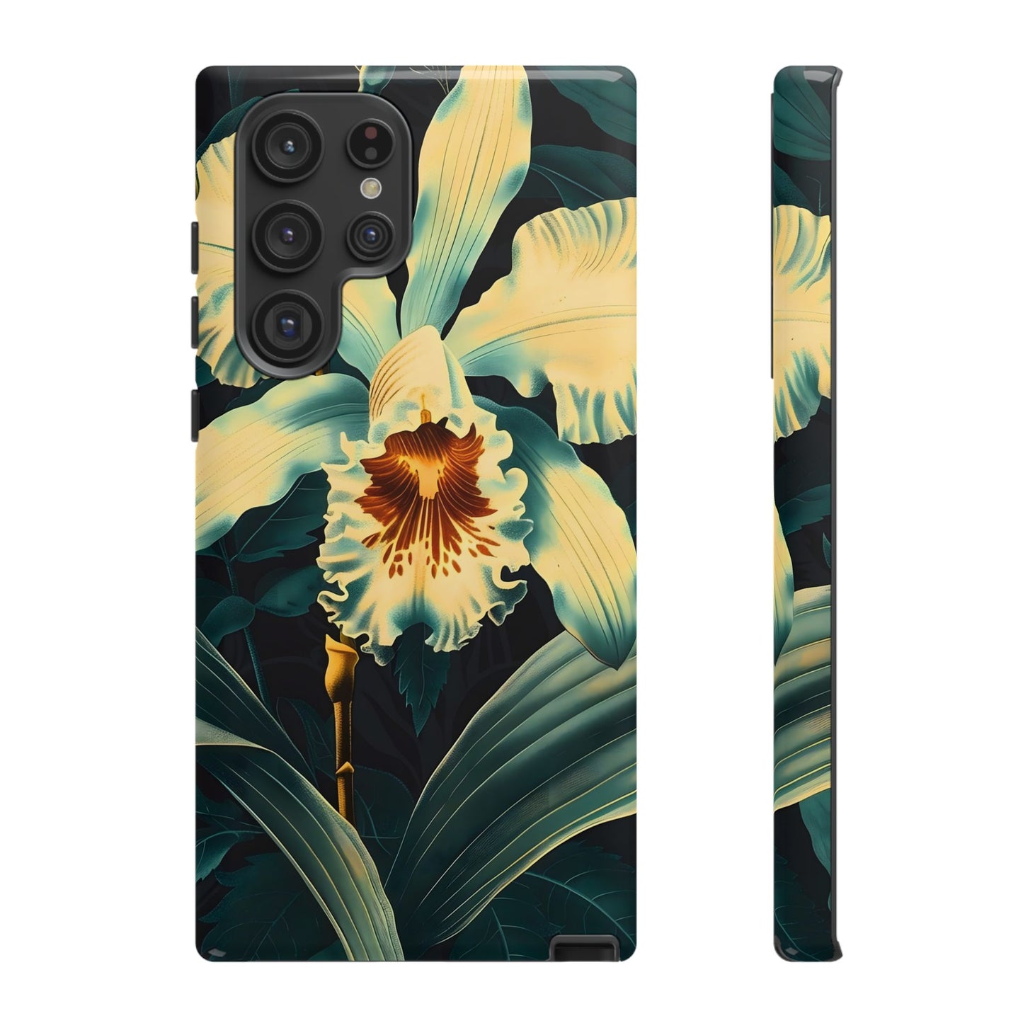 Floral Phone Case - Tough Cases with Orchid Design, Durable Smartphone Cover for Nature Lovers, Floral Gift for Her, Botanical [...]