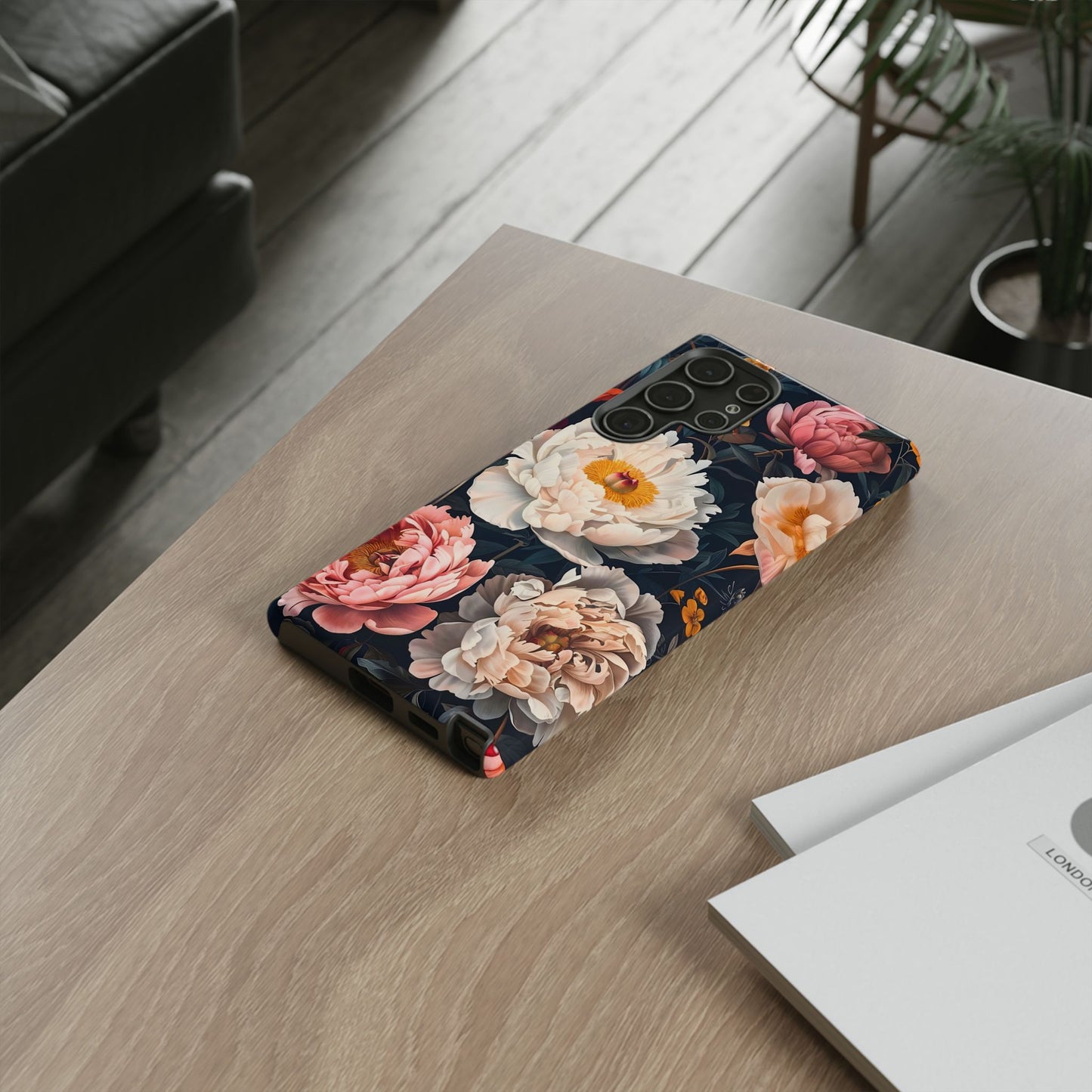 Floral Phone Case, Tough Phone Cover, Flower Design, Unique Gift for Her, Trendy Accessory, Spring Decor