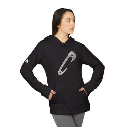Adidas Unisex Fleece Hoodie with Safety Pin Design - Trendy, Comfortable, and Perfect for Everyday Wear